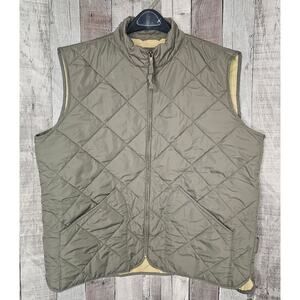 J.CREW Outerwear Pine Green Quilted Vest Olive Drab Women's size XL GIFT